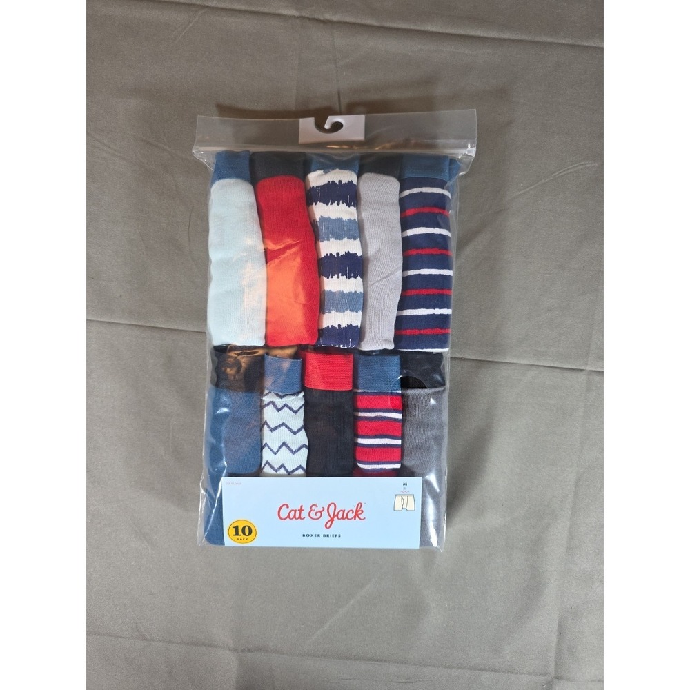 Cat & Jack Boys Boxer Briefs 10 Pack M (8) 100% Cotton Multicolor